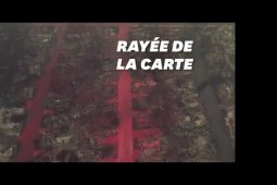 Une ville de l'Oregon ravagée par les incendies vue du ciel