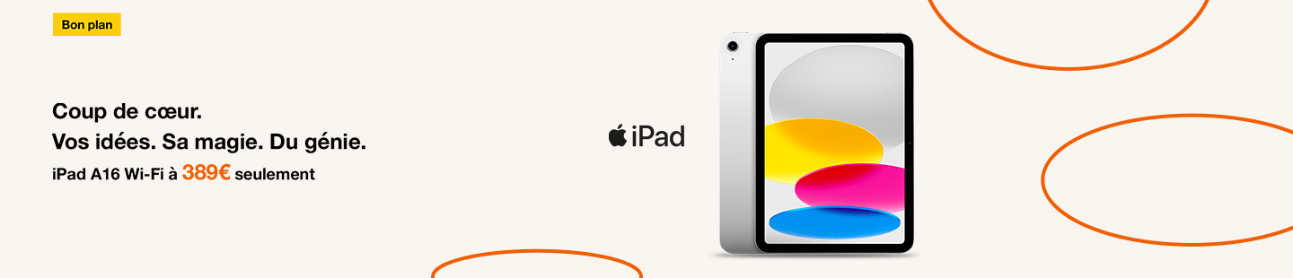 Coup de cœur iPad A16 Wi-Fi 2025 à 389€ seulement