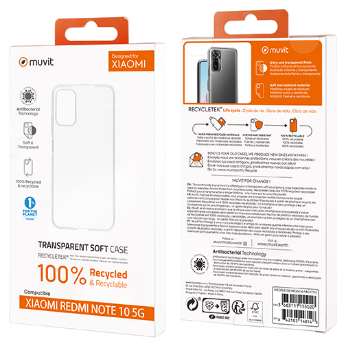 Coque Ecoresponsable Recycletek transparente Xiaomi Redmi 10