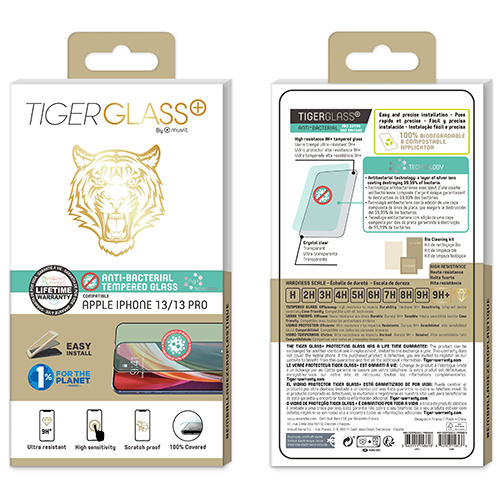 Film de Protection Tiger Glass+ pour iPhone 13 & 13 Pro