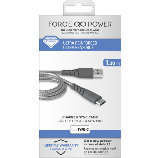 image2_Câble de charge Force Power USB-A vers USB-C 1.2 mètres