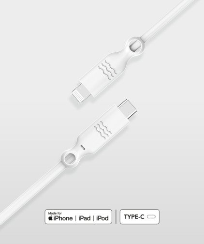 image1_Câble de charge Just Green USB-C vers Lightning 1.2 mètre 