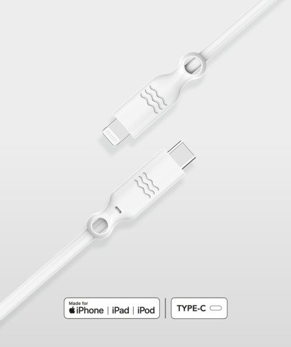 image1_Câble de charge Just Green USB-C vers Lightning 1.2 mètre