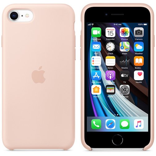 image3_Coque en silicone Apple pour iPhone SE Rose