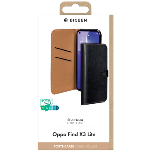 image4_Etui à rabat Wallet pour Oppo Find X3 Lite Noir