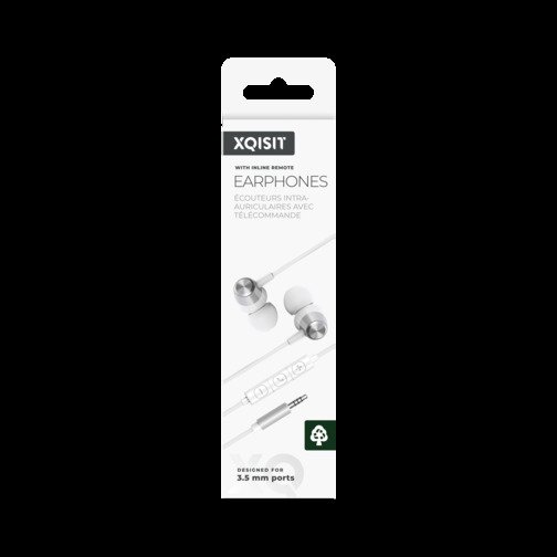 image2_Écouteurs Stéréo intra-auriculaires Filaires avec Jack 3.5 mm Blancs