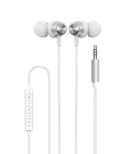 image1_Écouteurs Stéréo intra-auriculaires Filaires avec Jack 3.5 mm Blancs