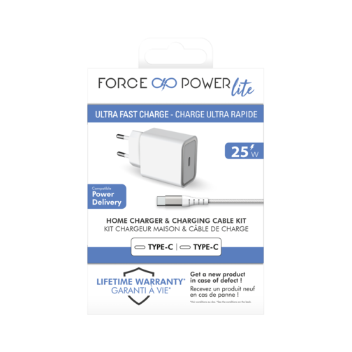 image3_Chargeur Secteur Force Power USB-C et câble USB-C 1.2 mètre 25W