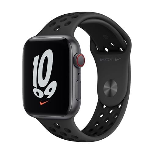 Apple Watch SE Cellular 44mm alu gris sidéral bracelet noir Nike