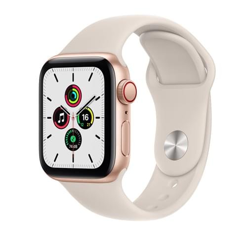 Apple Watch SE Cellular 40mm Or bracelet sport lumière stellaire