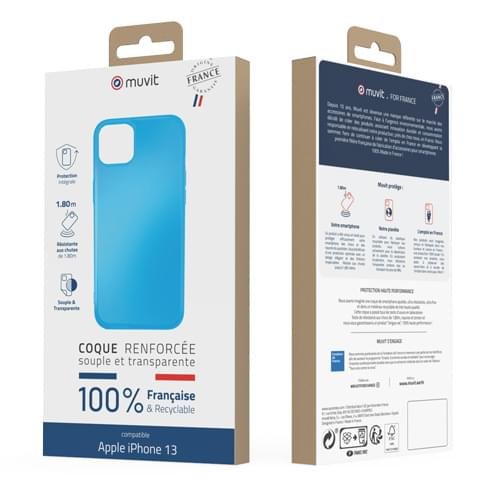 Coque Made in France pour iPhone 13 Bleue