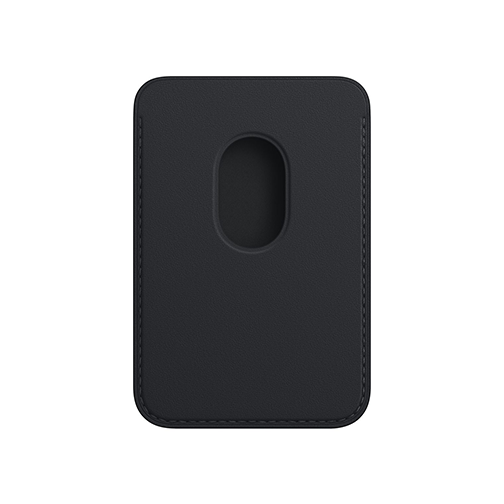 Porte-cartes en cuir avec MagSafe pour iPhone - Noir