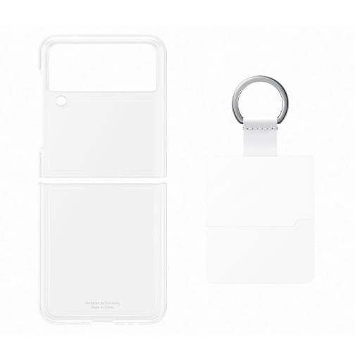 Coque en Silicone avec Anneau pour Samsung Galaxy Z Flip3
