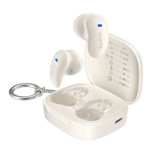 Ecouteurs Belkin SoundForm Anywhere crème