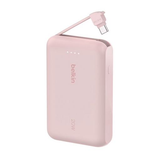 Batterie externe Belkin Power Delivery 10 000 mAh et 20W rose