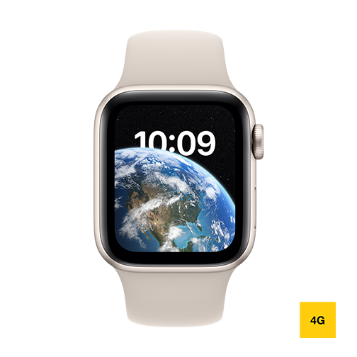 Apple Watch SE Cellular 40mm Lumière stellaire bracelet sport 