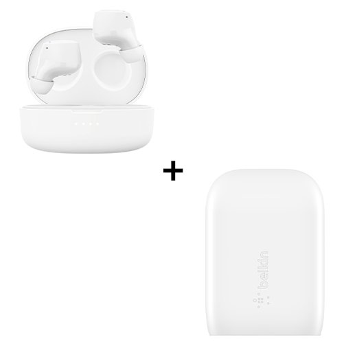 Pack Belkin écouteurs SoundForm Bolt blancs & chargeur secteur USB-C 30W