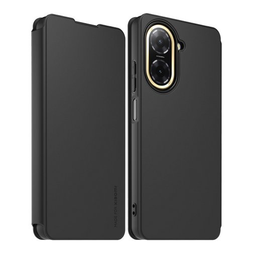 Etui à rabat Modelabs avec dragonne pour Xiaomi Redmi A5 5G noir