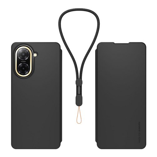 Etui à rabat Modelabs avec dragonne pour Xiaomi Redmi A5 5G noir