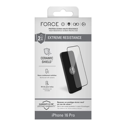 Pack Force Mobility films écran et objectifs + coque + chargeur USB-C 30W pour iPhone 17