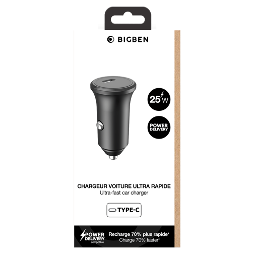 Chargeur allume-cigare Bigben USB-C