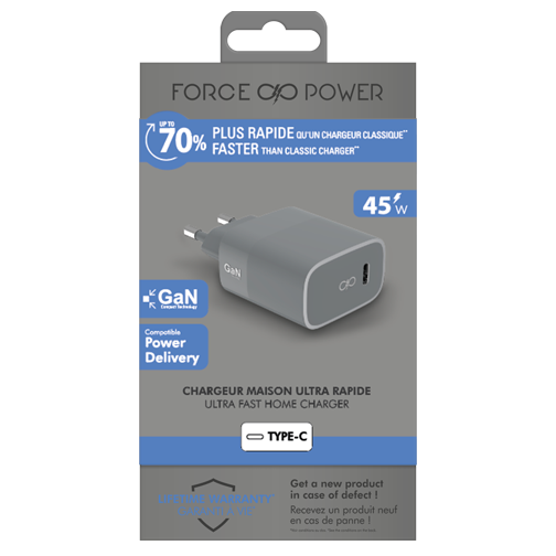 Chargeur secteur Force Power USB-C