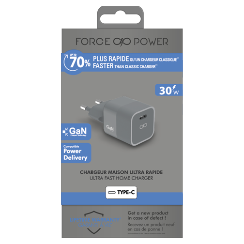 Chargeur secteur Force Power USB-C 30W