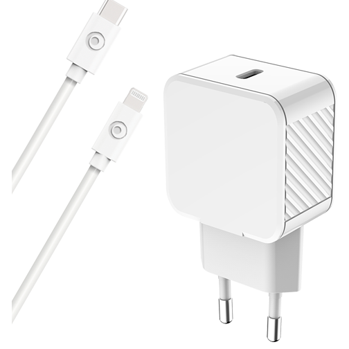 Chargeur secteur Bigben USB-C 30W & câble Lightning