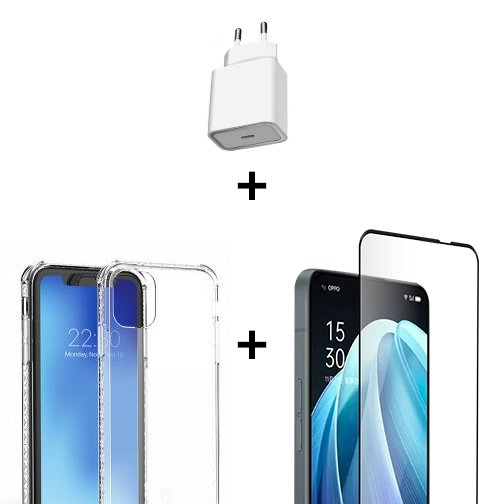 Pack film + coque + chargeur 30W pour iPhone 11 & XR