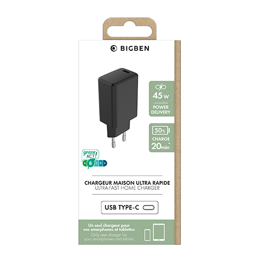 Chargeur Secteur Bigben USB-C 45W