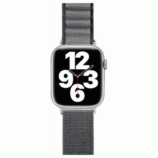 Bracelet Bigben Boucle Alpine pour Apple Watch 42/44/45/49mm gris