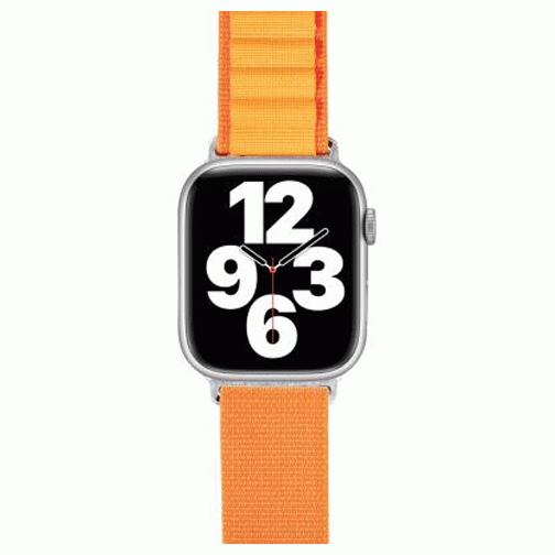 Bracelet Bigben Boucle Alpine pour Apple Watch 42/44/45/49mm orange