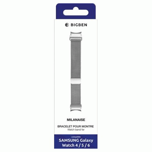 Bracelet BigBen maille milanaise pour Samsung Galaxy Watch 20mm graphite
