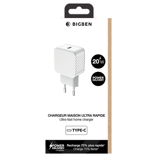Chargeur secteur GRS Bigben USB-C 20W