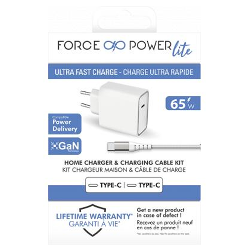 Force Power - Chargeur maison Force Power USB C 65W pour smartphone Gris  anthracite - Autres accessoires smartphone - Rue du Commerce