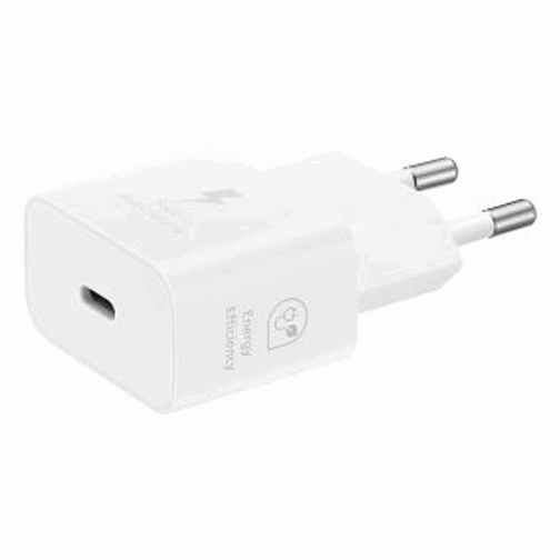 Chargeur secteur Samsung USB-C 25W & câble USB-C blanc