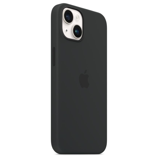 Coque en silicone avec MagSafe pour iPhone 14 noir
