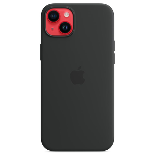 Coque en silicone avec MagSafe pour iPhone 14 Plus noir