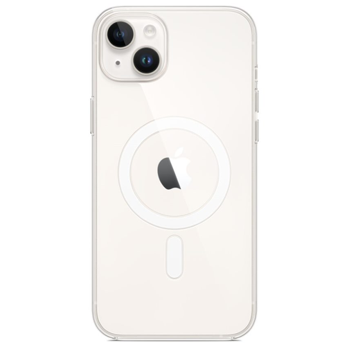 Coque en silicone avec MagSafe pour iPhone 14 Plus crystal
