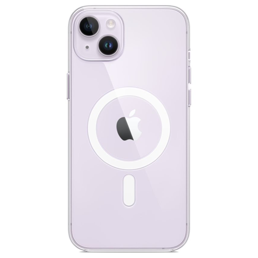 Coque en silicone avec MagSafe pour iPhone 14 Plus crystal