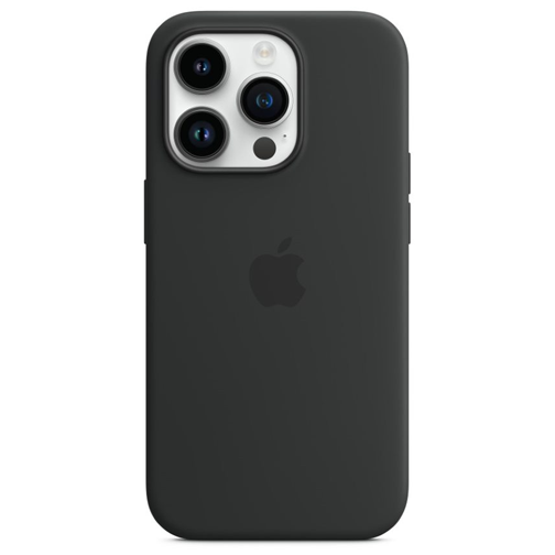 Coque en silicone avec MagSafe pour iPhone 14 Pro noir