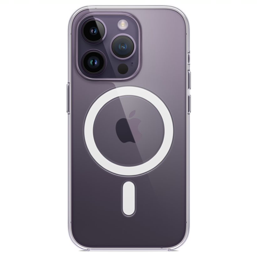 Coque en silicone avec MagSafe pour iPhone 14 Pro crystal