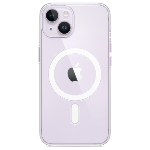 Coque en silicone avec MagSafe pour iPhone 14 crystal