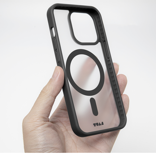 Coque Huex compatible MagSafe pour iPhone 15 Pro noire