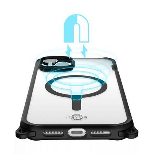 Coque Hybrid ITSKINS compatible MagSafe pour iPhone 15 noire