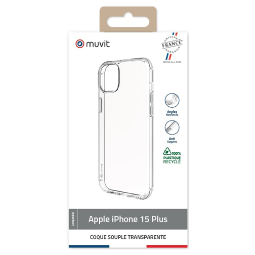 Coque Made in France pour iPhone 15 Plus cristal