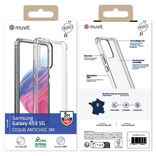 Coque renforcée Made in France pour Samsung A53 5G