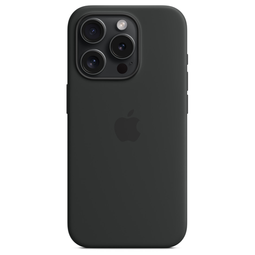 Coque silicone Apple MagSafe pour iPhone 15 Pro noire