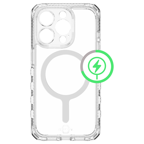 Coque Supreme ITSKINS compatible MagSafe pour iPhone 15 Pro cristal 