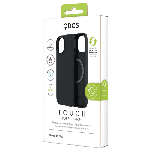 Coque Touch Pure GRS compatible MagSafe pour iPhone 15 Plus noire